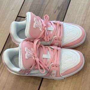 LV  Pink White Sneakers sneakers